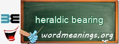 WordMeaning blackboard for heraldic bearing